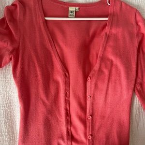 Peach cardigan, size small